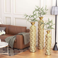 High pressure metal center vase Gold