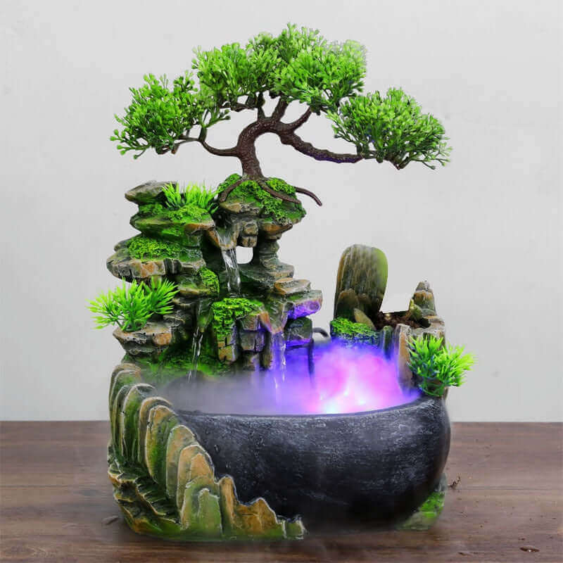 Indoor Tabletop Waterfall Fountain: Tranquil Sounds for Home & Mind