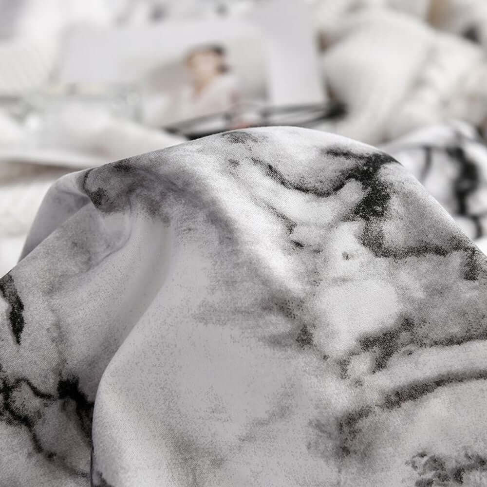 Comfortable Marble Pattern Printed Duvet Cover