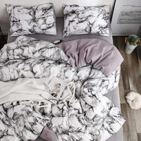 Comfortable Marble Pattern Printed Duvet Cover