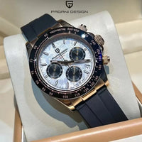 PAGANI DESIGN V2 40MM Meteorite dial Men Quartz Watches Sapphire Retro Chronograph  Waterproof Watch For Men Reloj0 hombr