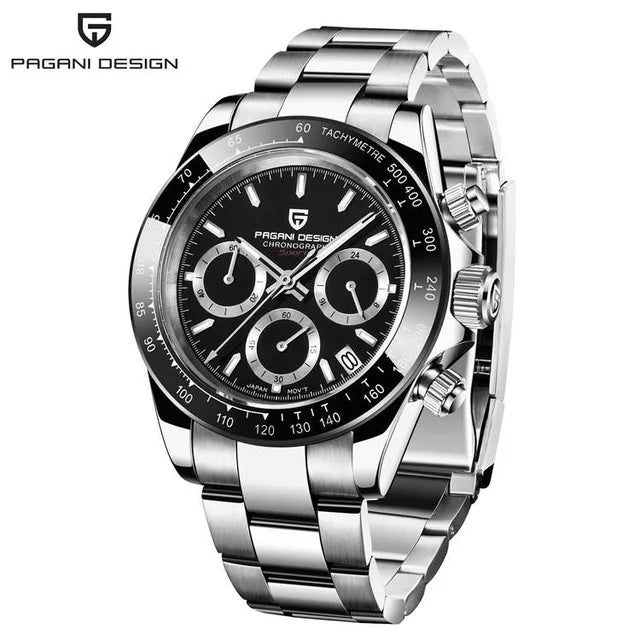 PAGANI DESIGN V2 40MM Meteorite dial Men Quartz Watches Sapphire Retro Chronograph  Waterproof Watch For Men Reloj0 hombr