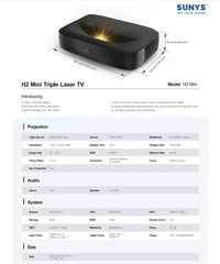 Ultra Short Throw 4k Laser Projector Mini 1080P Rechargeable Built In Battery Smart Home TV Daylight Portable Cinema