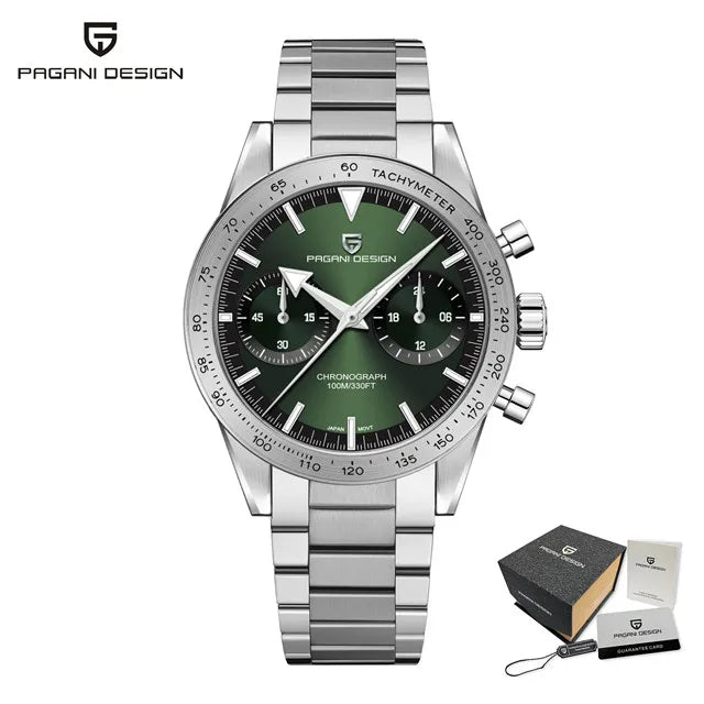 PAGANI DESIGN 2026 NEW Moon Top Brand Quartz Watch For Men Speed Chronograph Waterproof VK64 AR Sapphire Mirror Wristwatch 1766