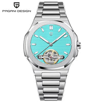 PAGANI DESIGN Tourbillon Men's Watches Rose Gold Luxury Automatic Watch For Men Mechanical Wristwatches AR Sapphire Mirror Clock