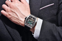 PAGANI DESIGN 42MM New fashion Hollow Back Transparent Movement Luxury Men Watch Sapphire Glass Automatic Men Watches For Men