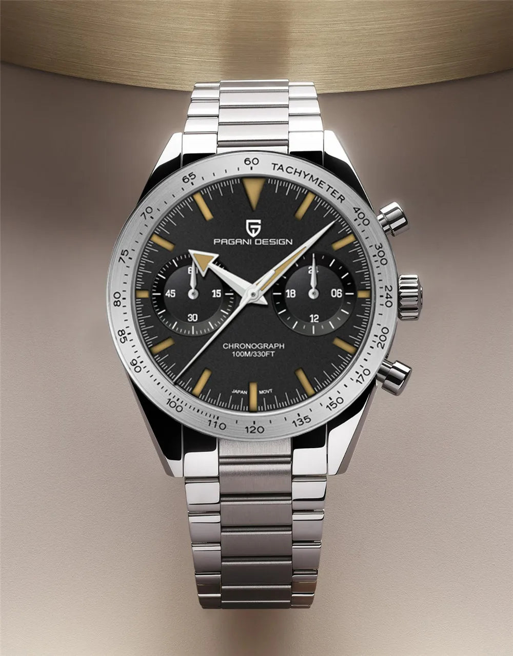 PAGANI DESIGN 2026 NEW Moon Top Brand Quartz Watch For Men Speed Chronograph Waterproof VK64 AR Sapphire Mirror Wristwatch 1766