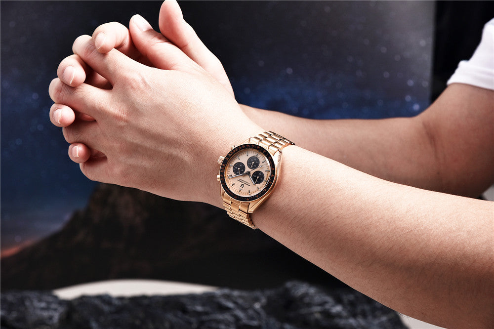 Auto Date Speed Chronograph AR Sapphire Mirror Wrist watch