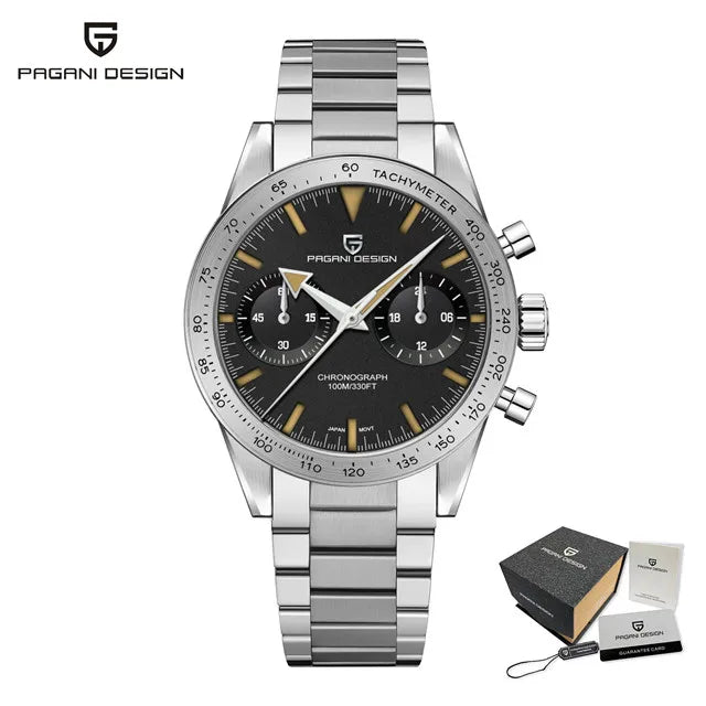 PAGANI DESIGN 2026 NEW Moon Top Brand Quartz Watch For Men Speed Chronograph Waterproof VK64 AR Sapphire Mirror Wristwatch 1766