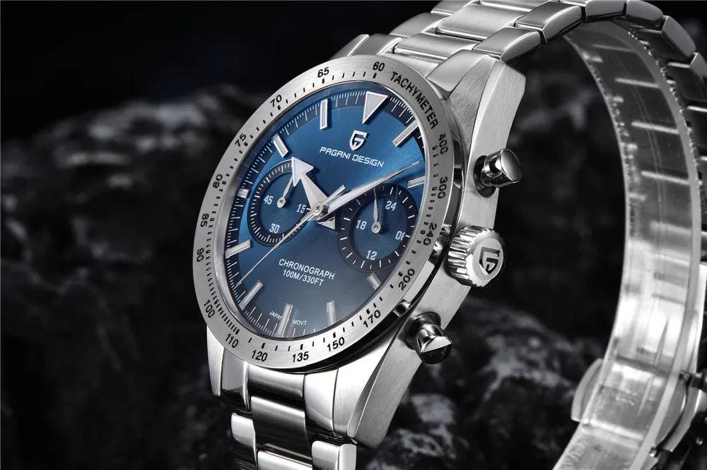 PAGANI DESIGN 2026 NEW Moon Top Brand Quartz Watch For Men Speed Chronograph Waterproof VK64 AR Sapphire Mirror Wristwatch 1766