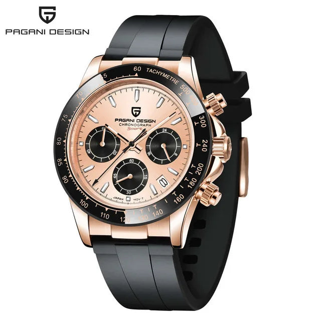 PAGANI DESIGN V2 40MM Meteorite dial Men Quartz Watches Sapphire Retro Chronograph  Waterproof Watch For Men Reloj0 hombr