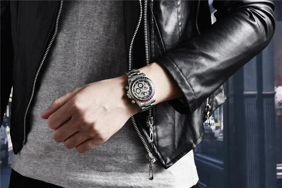 PAGANI Design Men Automatic Mechanical Watch Rainbow Rainbow Circle Skeleton Dial Stainless Steel Sapphire Sports Watches