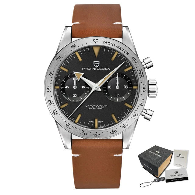 PAGANI DESIGN 2026 NEW Moon Top Brand Quartz Watch For Men Speed Chronograph Waterproof VK64 AR Sapphire Mirror Wristwatch 1766