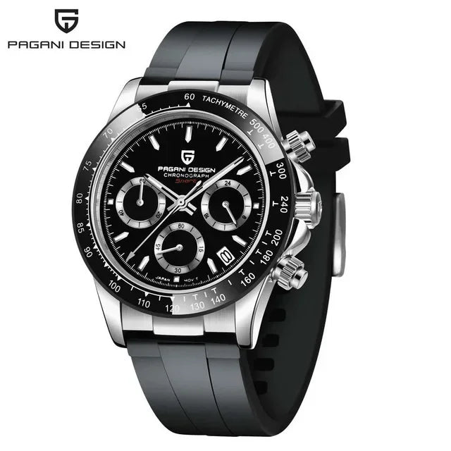 PAGANI DESIGN V2 40MM Meteorite dial Men Quartz Watches Sapphire Retro Chronograph  Waterproof Watch For Men Reloj0 hombr