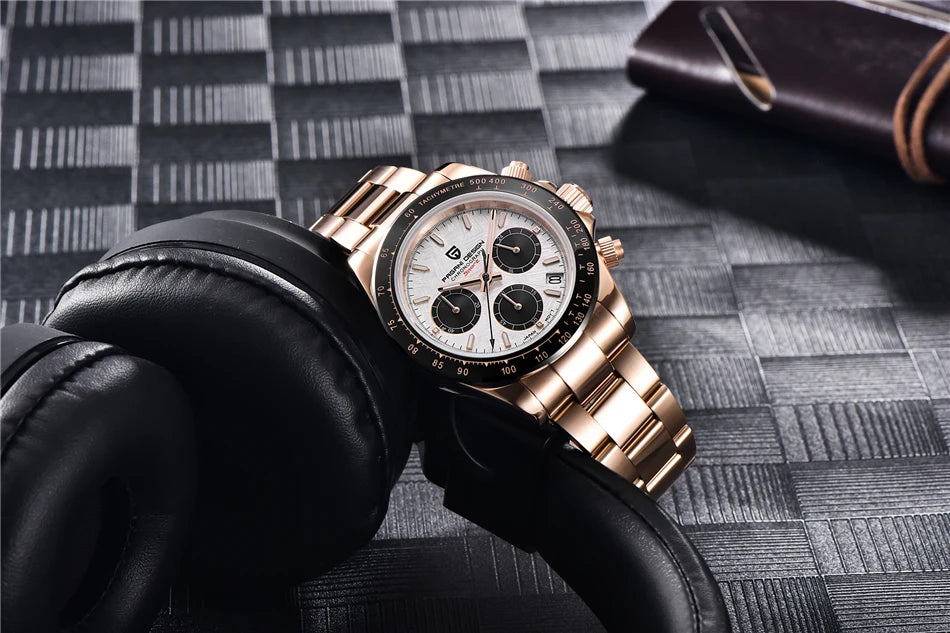 PAGANI DESIGN V2 40MM Meteorite dial Men Quartz Watches Sapphire Retro Chronograph  Waterproof Watch For Men Reloj0 hombr