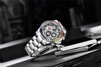 PAGANI Design Men Automatic Mechanical Watch Rainbow Rainbow Circle Skeleton Dial Stainless Steel Sapphire Sports Watches
