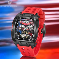 PAGANI DESIGN 42MM New fashion Hollow Back Transparent Movement Luxury Men Watch Sapphire Glass Automatic Men Watches For Men