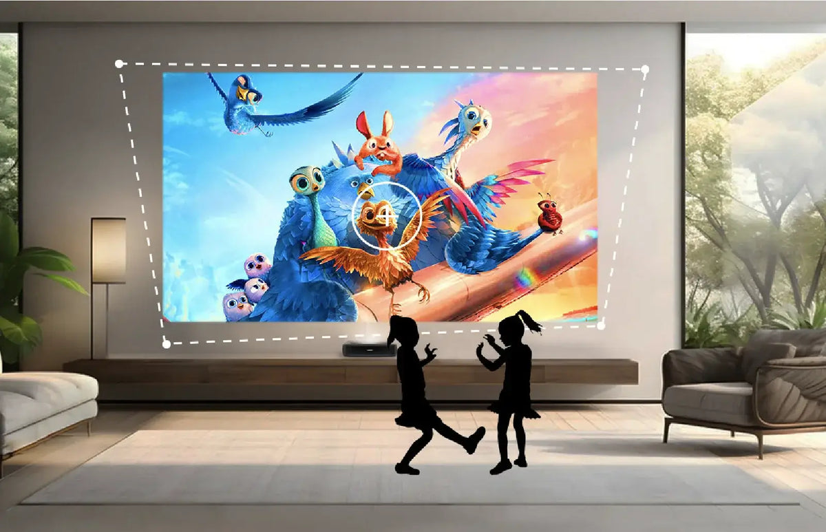 Ultra Short Throw 4k Laser Projector Mini 1080P Rechargeable Built In Battery Smart Home TV Daylight Portable Cinema