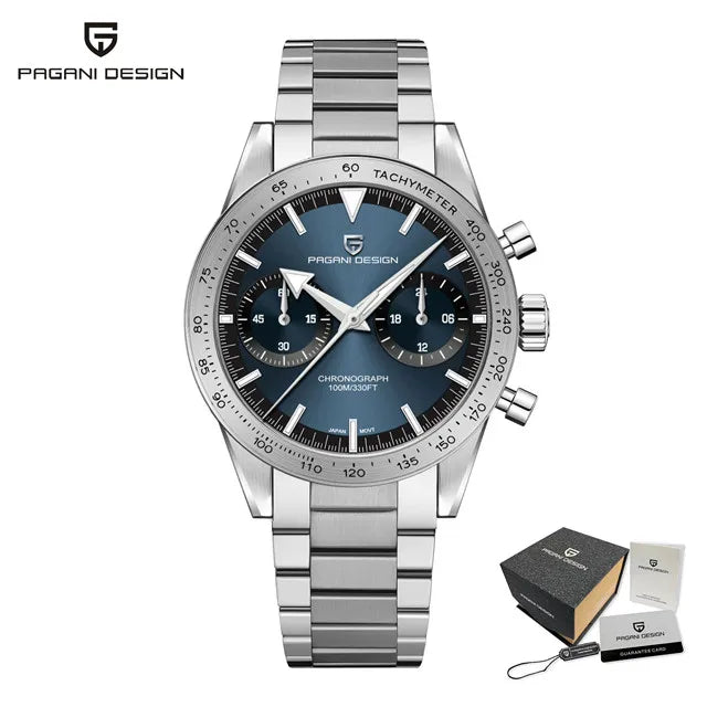 PAGANI DESIGN 2026 NEW Moon Top Brand Quartz Watch For Men Speed Chronograph Waterproof VK64 AR Sapphire Mirror Wristwatch 1766