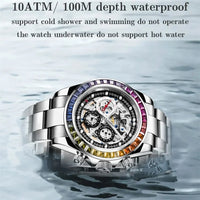 PAGANI Design Men Automatic Mechanical Watch Rainbow Rainbow Circle Skeleton Dial Stainless Steel Sapphire Sports Watches