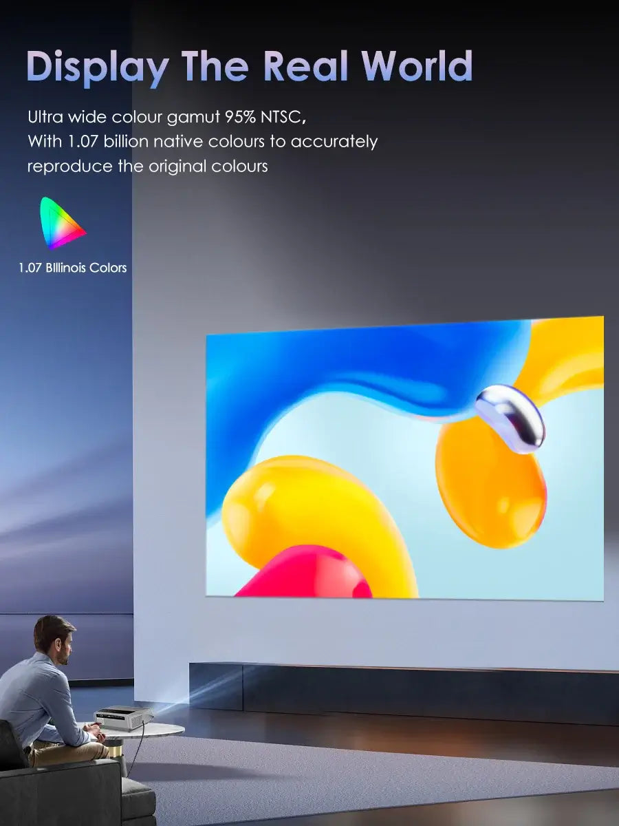 Auto Focus 4K Projector for Movies 5G Wifi 6 Native 1080P Full HD Android TV Home Theater 16000LM Daylight HDR Video Projectors