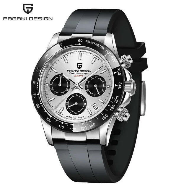 PAGANI DESIGN V2 40MM Meteorite dial Men Quartz Watches Sapphire Retro Chronograph  Waterproof Watch For Men Reloj0 hombr