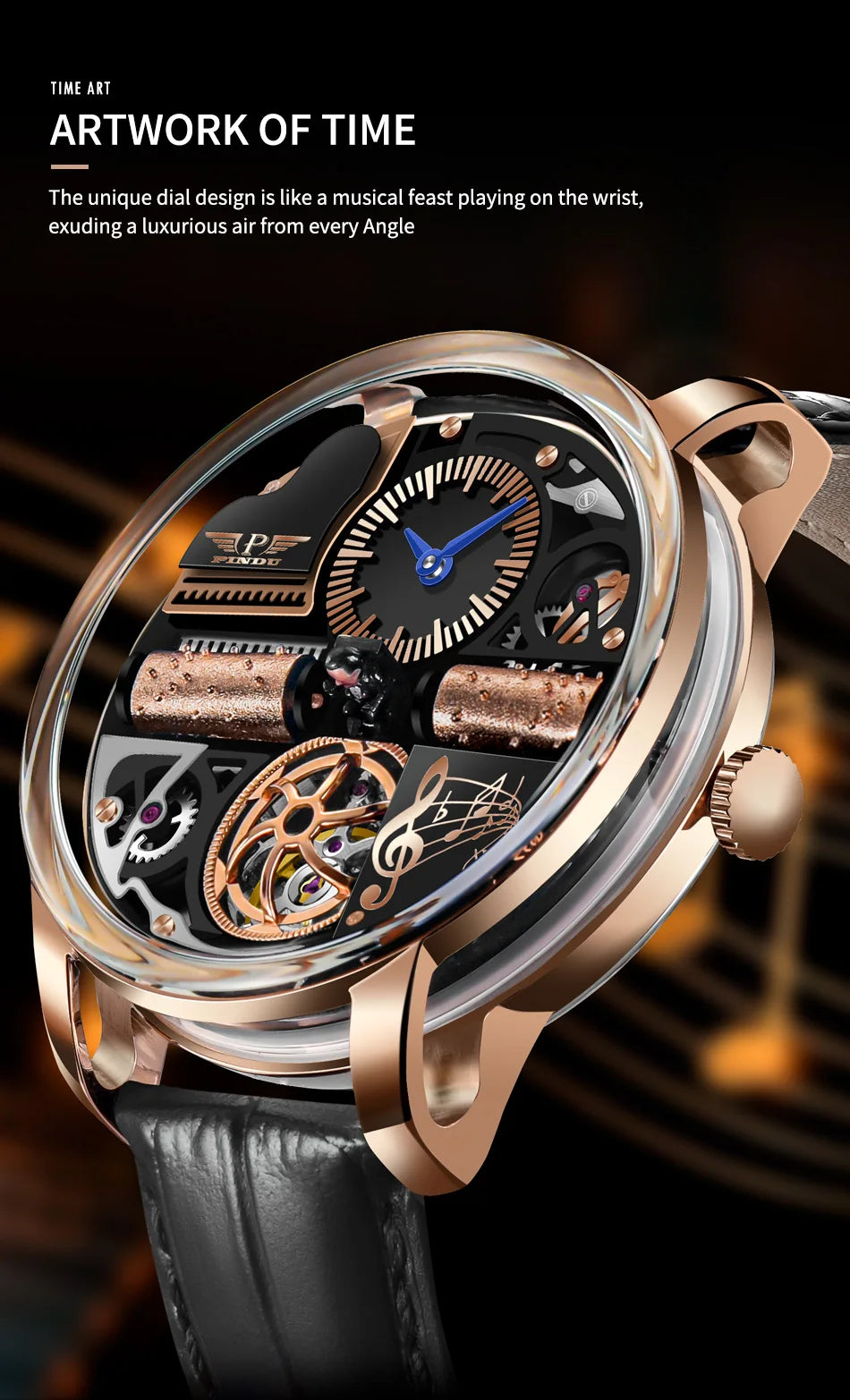 Stainless steel Sapphire Glass God Father Watch