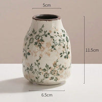 Ice Crackle Ceramic Vase Handmade Vase Bohemian Art Home Decoration Suitable Fresh/Dry Flower Display For Living Rooms Offices
