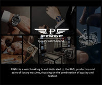 PINDU Design New 3D Dragon Earth Theme Quartz Watches Men Celestial Series Curved Mirror Transparent Design Watch Wristwatches