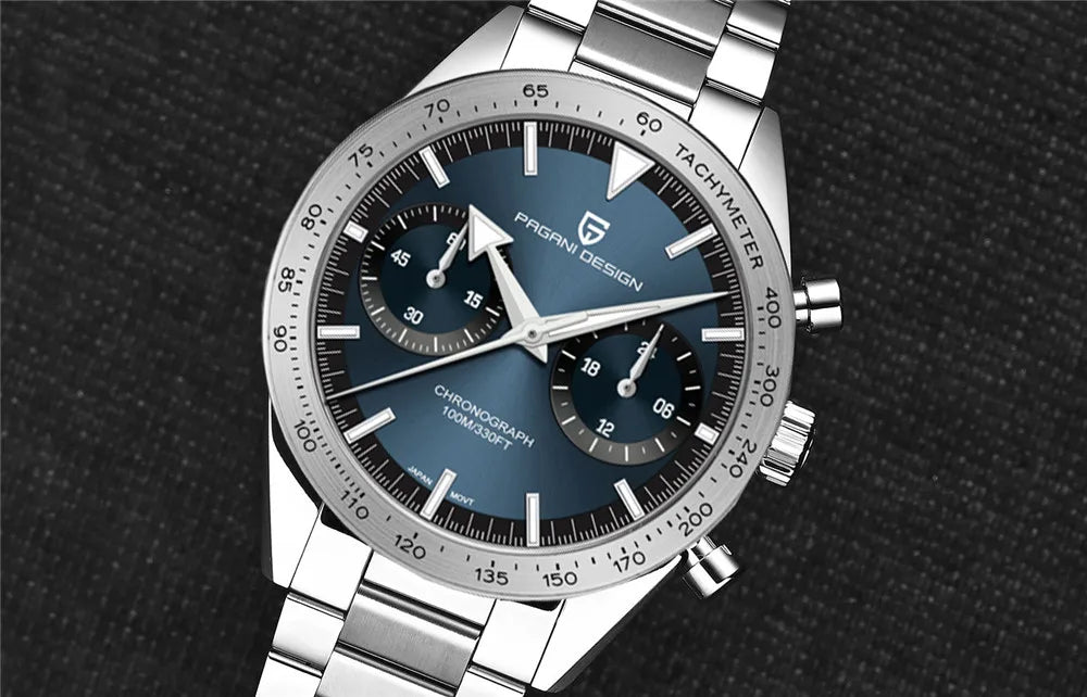 PAGANI DESIGN 2026 NEW Moon Top Brand Quartz Watch For Men Speed Chronograph Waterproof VK64 AR Sapphire Mirror Wristwatch 1766