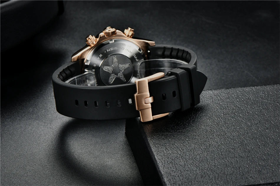 PAGANI DESIGN V2 40MM Meteorite dial Men Quartz Watches Sapphire Retro Chronograph  Waterproof Watch For Men Reloj0 hombr