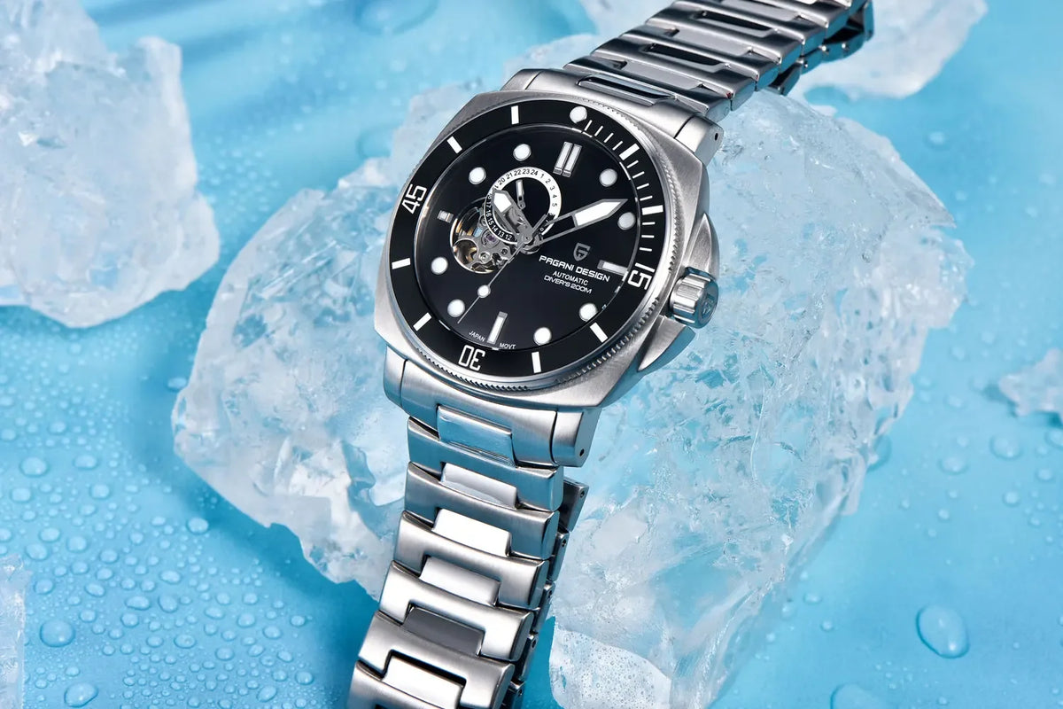 PAGANI DESIGN 2024 Original 43MM Men's Automatic Mechanical Watch NH39 200M Waterproof AR Sapphire Mirror Watches For Men ﻿