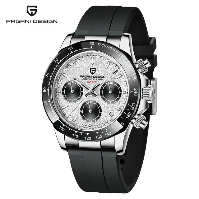 PAGANI DESIGN V2 40MM Meteorite dial Men Quartz Watches Sapphire Retro Chronograph  Waterproof Watch For Men Reloj0 hombr