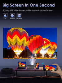 Auto Focus 4K Projector for Movies 5G Wifi 6 Native 1080P Full HD Android TV Home Theater 16000LM Daylight HDR Video Projectors