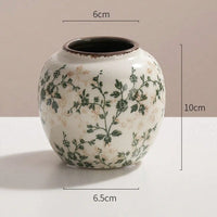 Ice Crackle Ceramic Vase Handmade Vase Bohemian Art Home Decoration Suitable Fresh/Dry Flower Display For Living Rooms Offices