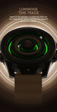 DANIEL GORMAN Red Planet Design Quartz Watch for Men Waterproof Luminous Sport Wristwatch with Magnetic Bead Pointers DG0525Red