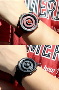 DANIEL GORMAN Red Planet Design Quartz Watch for Men Waterproof Luminous Sport Wristwatch with Magnetic Bead Pointers DG0525Red