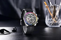 PAGANI Design Men Automatic Mechanical Watch Rainbow Rainbow Circle Skeleton Dial Stainless Steel Sapphire Sports Watches