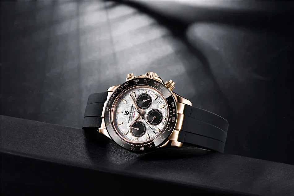 PAGANI DESIGN V2 40MM Meteorite dial Men Quartz Watches Sapphire Retro Chronograph  Waterproof Watch For Men Reloj0 hombr