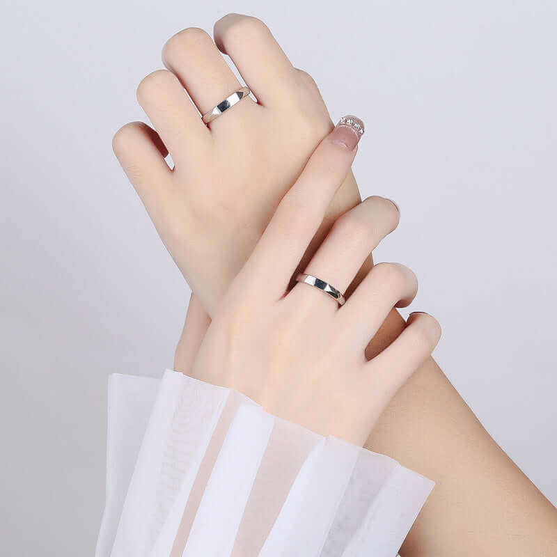 Surprise Love Projection Ring: Unique 925 Sterling Silver Jewelry for Couples