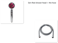 Water Saving Shower Head with 360-Degree Rotation - Pressurized, Built-in Turbofan, Detachable