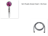 Water Saving Shower Head with 360-Degree Rotation - Pressurized, Built-in Turbofan, Detachable