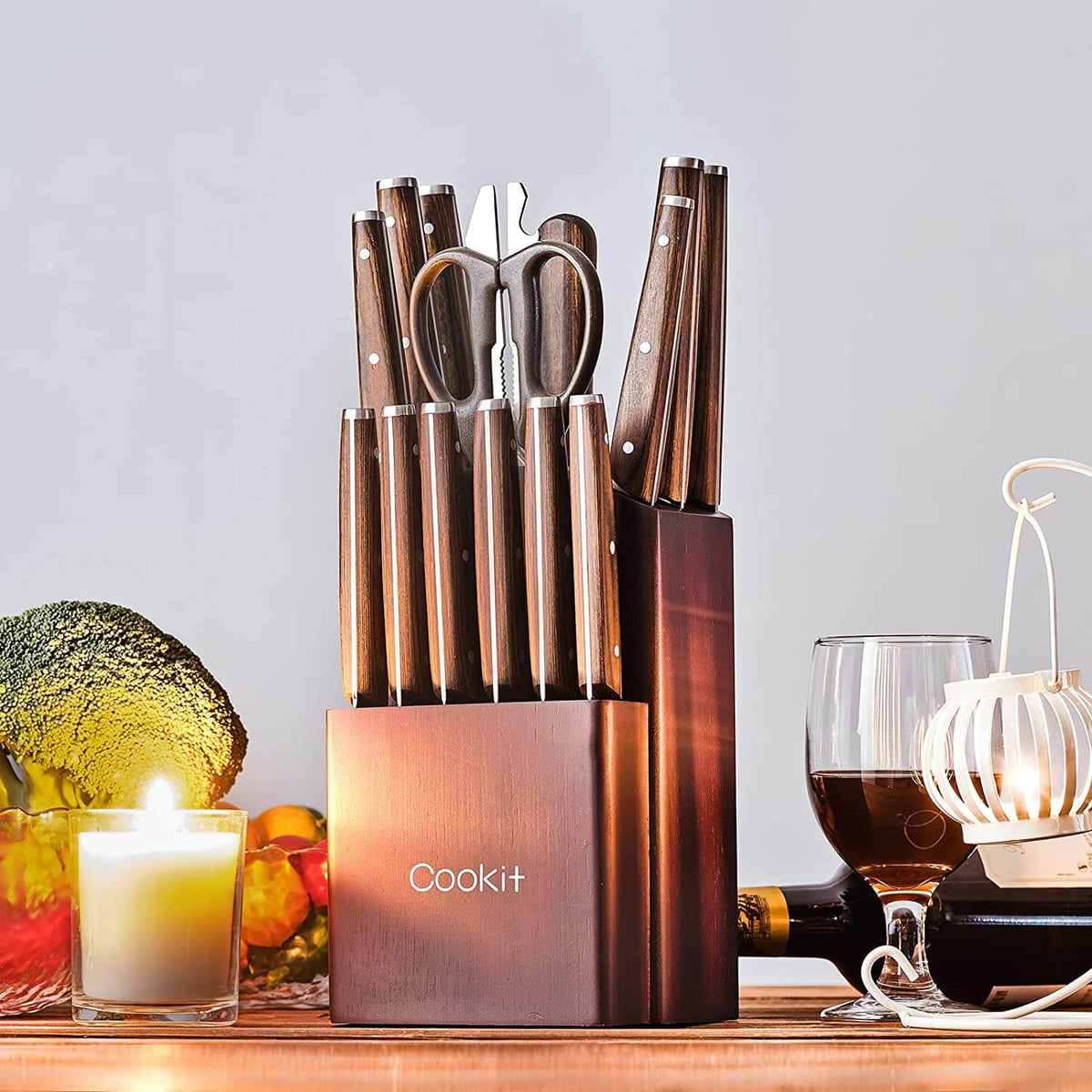 Kitchen Knife Sets, 15 Pcs