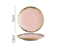 Nordic Creative Ceramic Chrysanthemum Plate Set