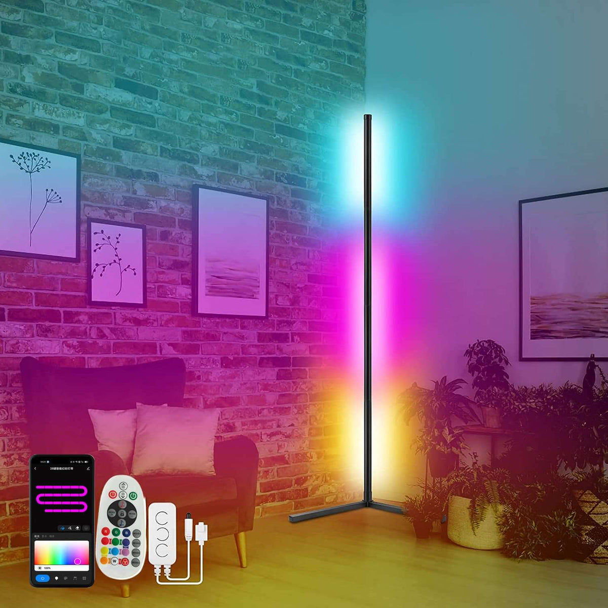 Symphony Bluetooth Corner RGB Lamp: Illuminate Your Space with Style