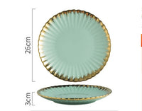 Nordic Creative Ceramic Chrysanthemum Plate Set