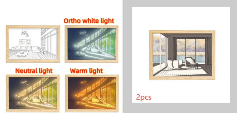 LED Decorative Bedside Painting