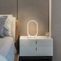 Modern Plug-In Oval Acrylic Lamp with Touch Control