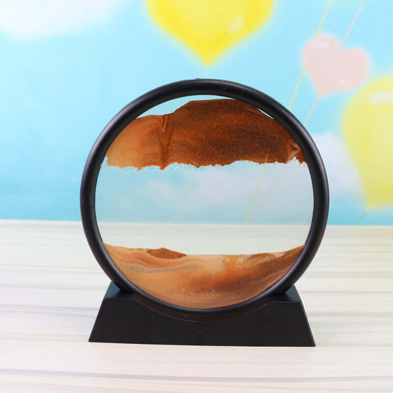 3D Dynamic Quicksand Art Orb - Mesmerizing Motion in Glass