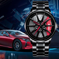 Rev Up Your Style: The Spinning Car Wheel Design Watch for Men